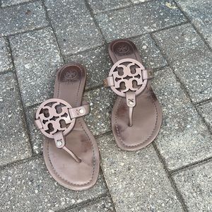 Tan Tory Burch Miller Sandals